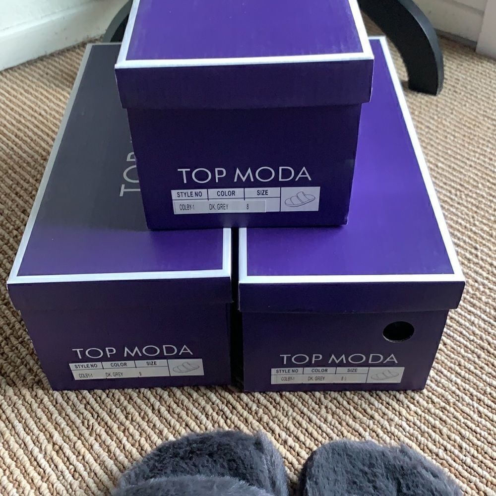 🆕TOP Moda slippers dark gray sandals - Picture 7 of 8